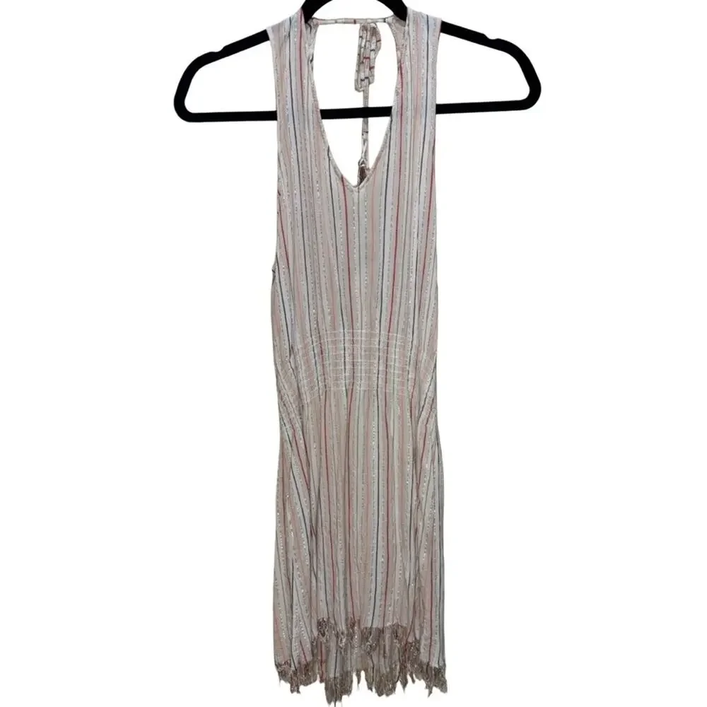 BECCA by Rebecca Virtue Endless Summer Metallic Stripe Dress Cover-Up Size M - Picture 3 of 7